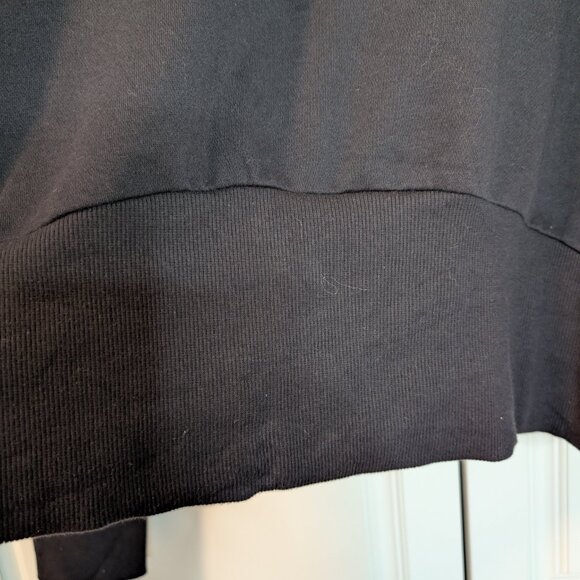 Black Cropped Zip Hoodie Oversized Dolman Sleeve Athleisure XL NWOT JoyLab - Picture 6 of 14